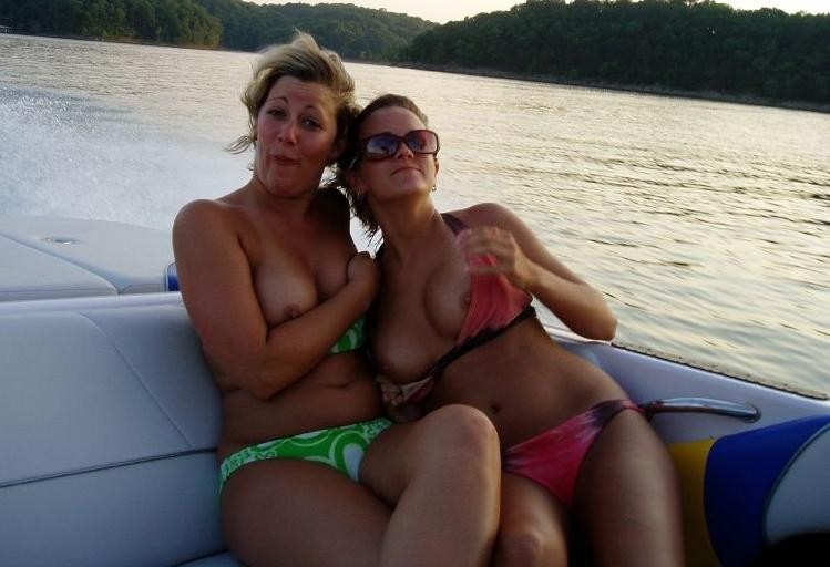 Sinful mistress and hot momma getting hot and wild on a yacht caught on cam