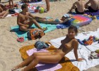 Naked vacationists enjoying the summer breeze
